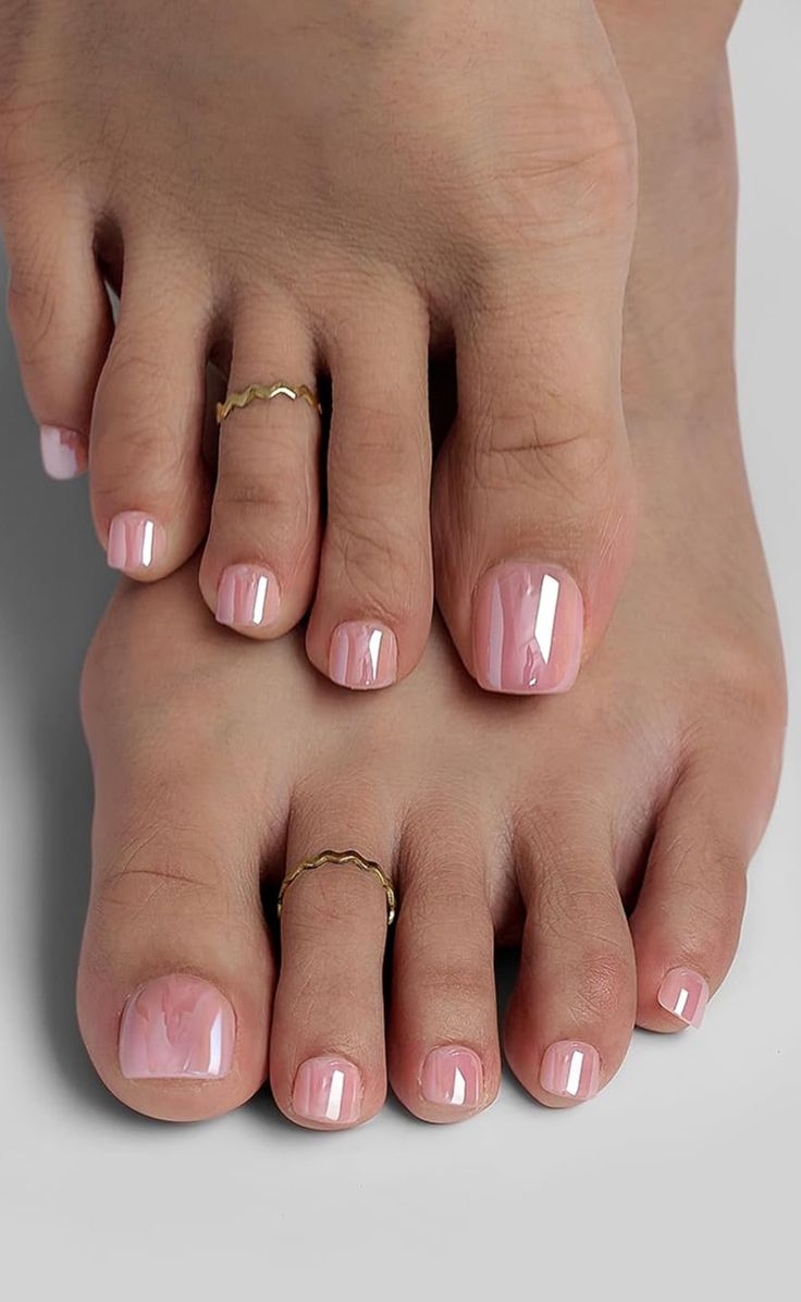 PINK GLAZED- TOE NAILS
