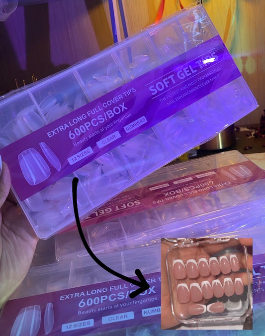 Soft gel tips - Short Coffin