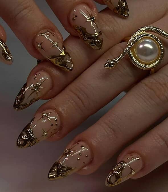 Luxury Gold - press on nails