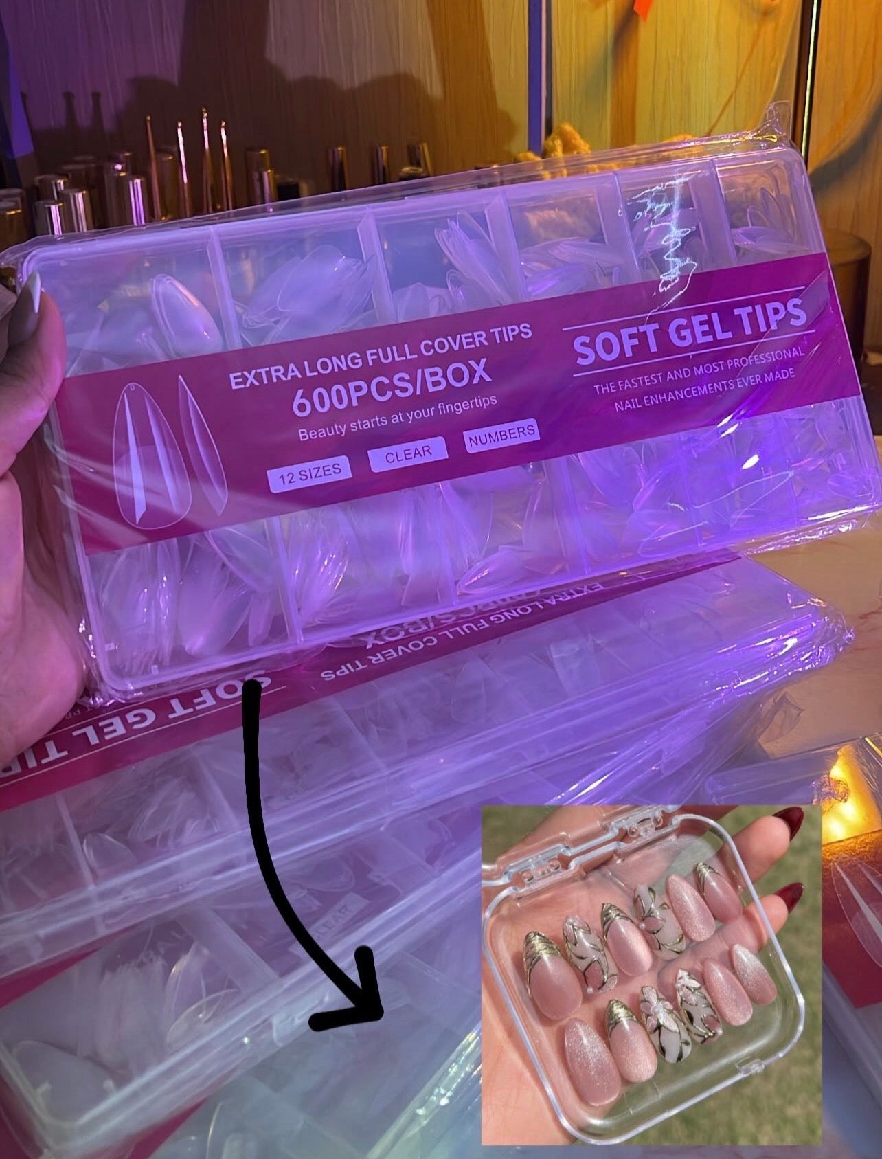 Soft gel tips - Medium Almond