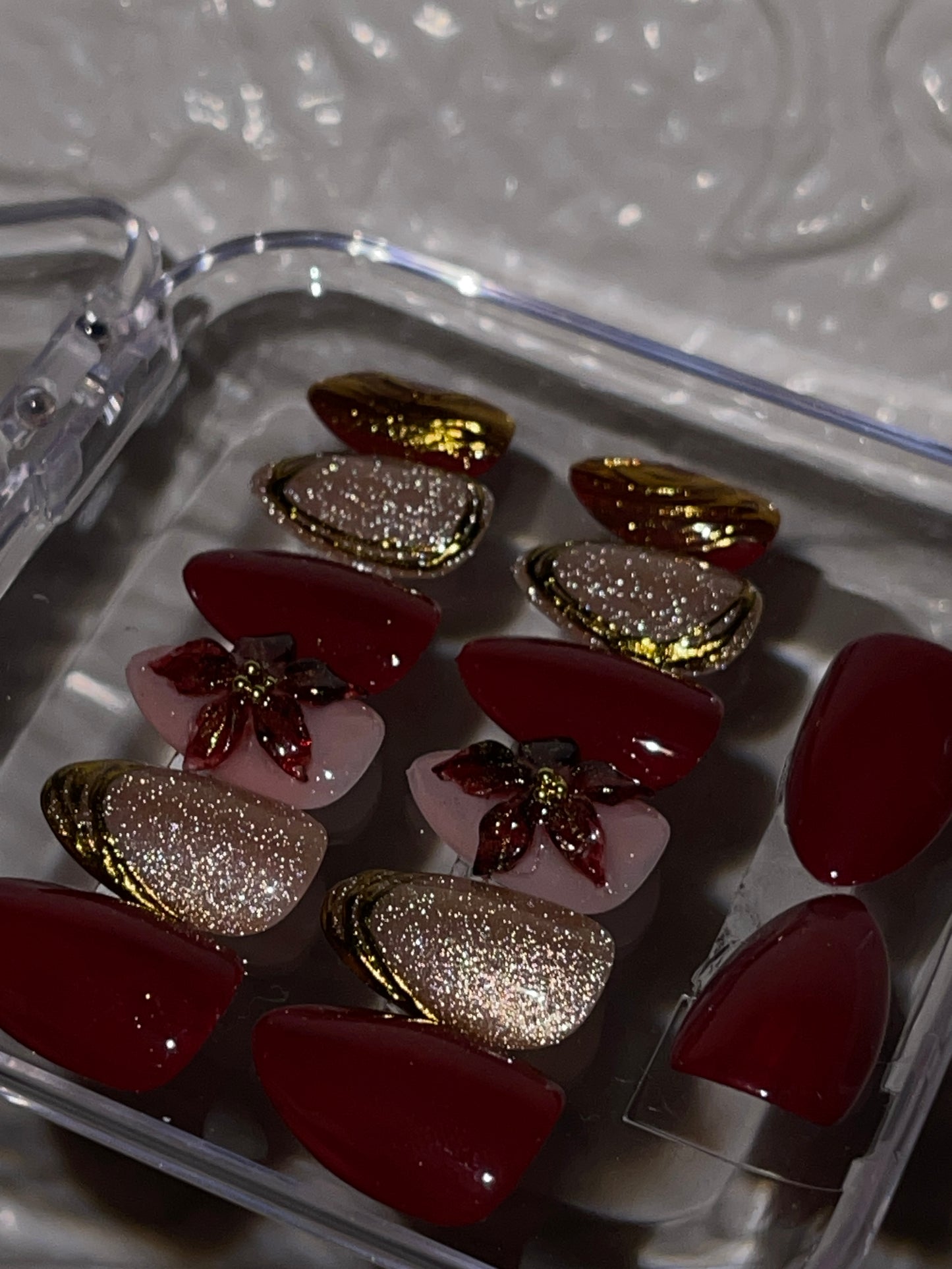 Burgundy Rose Cat Eye