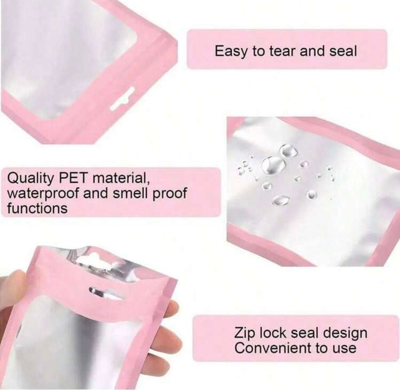 Pink Mini Zip Lock Bag – Nail Application Kit